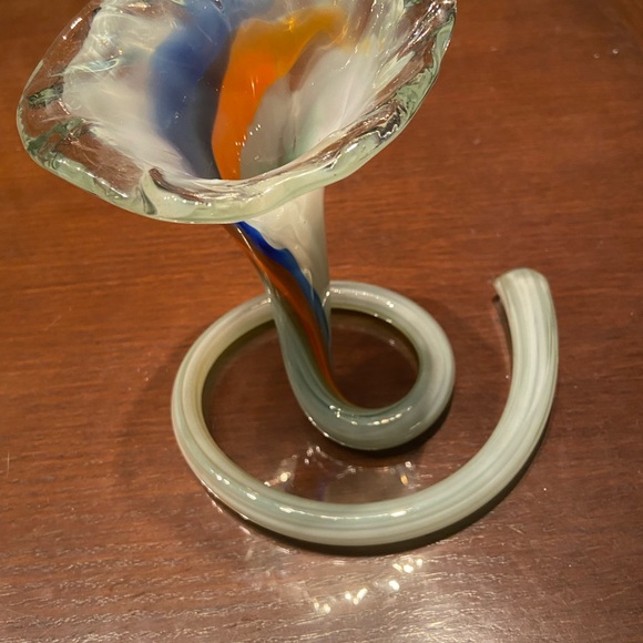 Vintage 1950’s hand blown swirl vase - Picture 3 of 7